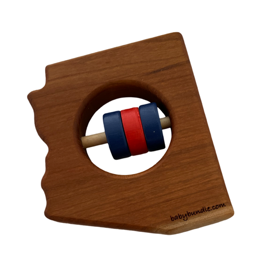 Wooden Arizona Rattle with U of A colors on Sale!