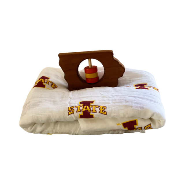 Iowa State Cyclone Wood State Diaper Bundle