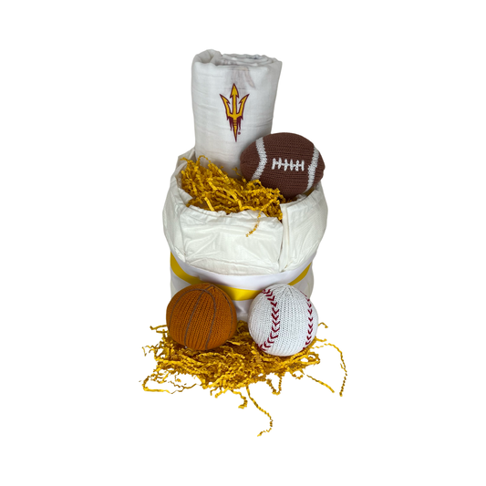 Arizona State University Sun Devils Sport Baby Diaper Gift Basket
