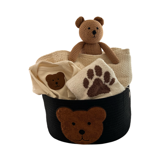 Black Bear Baby Gift Basket