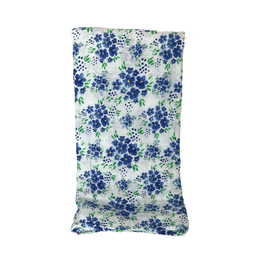 Blue Floral Organic Cotton Baby Blanket on Sale!