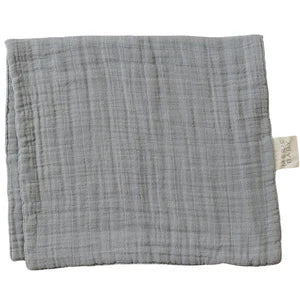 Dusty Blue Cotton Muslin Burp Cloth