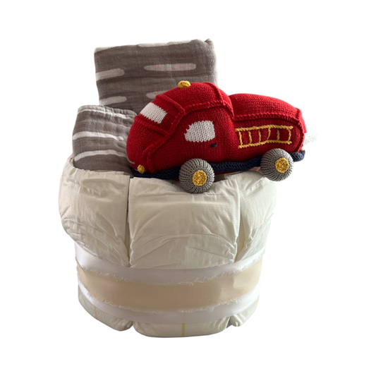 Fire Truck Diaper Bundle