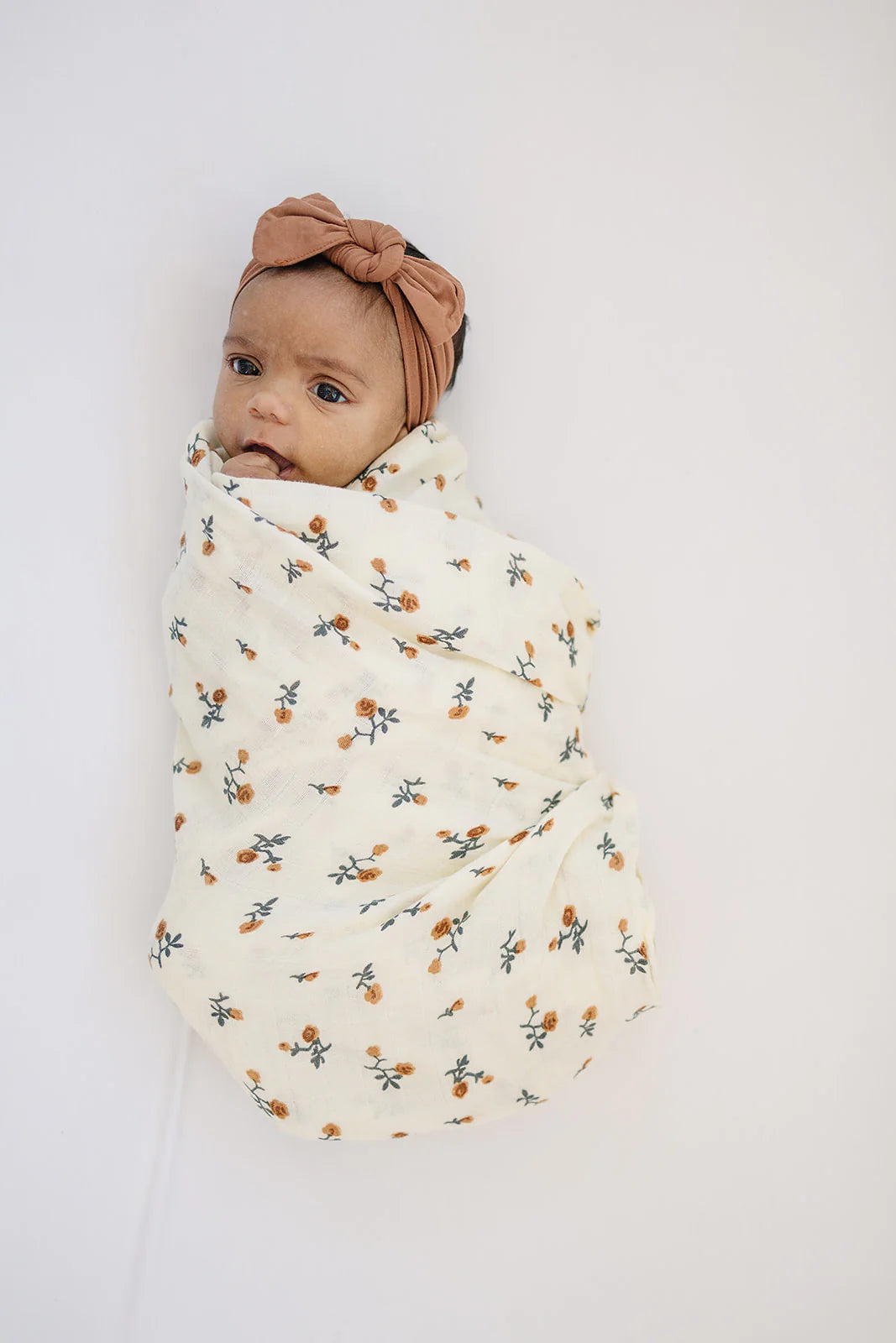 Cream Floral Muslin Swaddle Blanket on Sale!