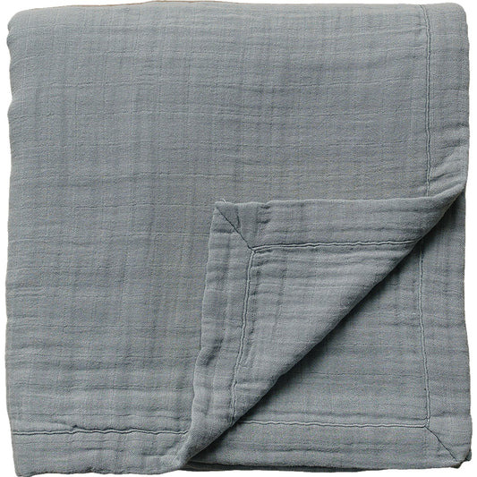 Dusty Blue Cotton Muslin Quilt on Sale!