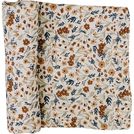 Harvest Floral Cotton Muslin Swaddle Blanket on Sale!