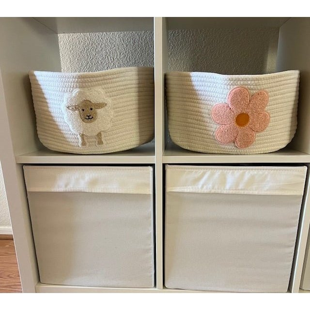 Flower Cotton Rope Basket