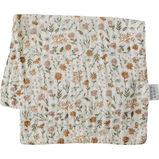 Meadow Floral Cotton Muslin Burp Cloth