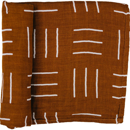 Mustard Mudcloth Muslin Baby Blanket on Sale!
