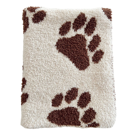 Phufy® Bliss Mini Baby Blanket, Chocolate Bear Paw on Sale!