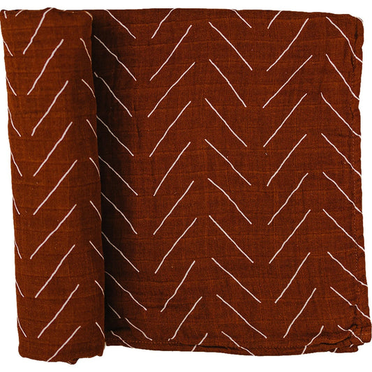 Rust Mudcloth Muslin Baby Blanket on Sale!