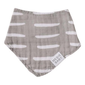 Grey Dash Muslin Baby Bib