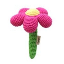 Magenta Daisy Baby Rattle on Sale!