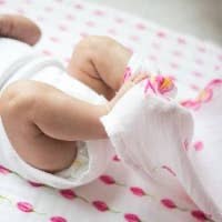 Pink Floral Organic Cotton Muslin Baby Blanket on Sale!