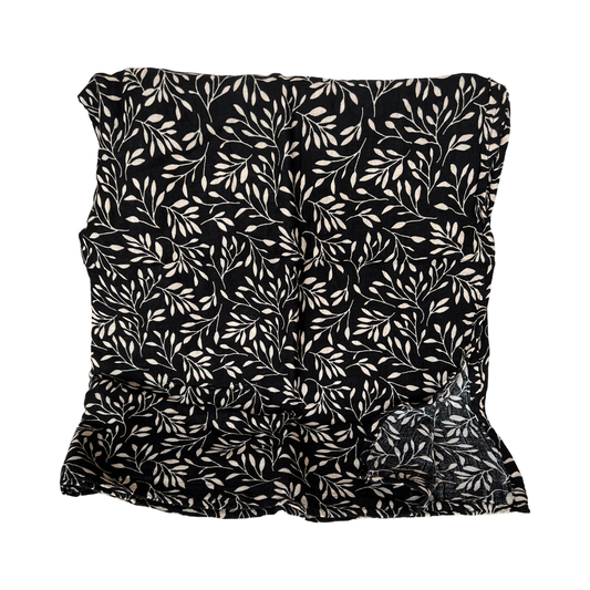 Black Vine Cotton Muslin Baby Blanket