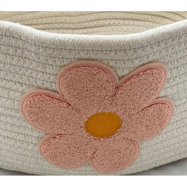 Flower Cotton Rope Basket