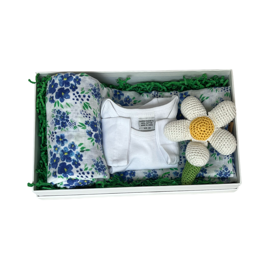 Blue Daisy Baby Gift Box