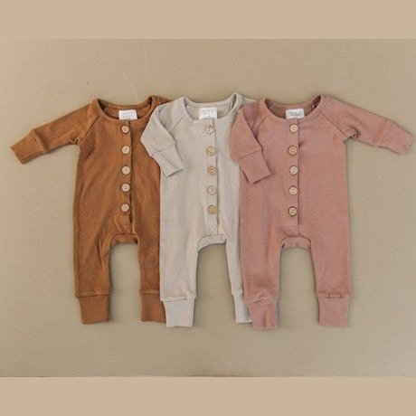Long Sleeve Button Romper